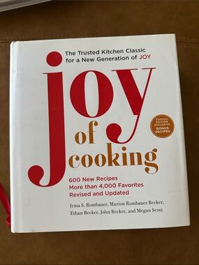 Joy of Cooking Cookbook - White with Red and Gold Cover